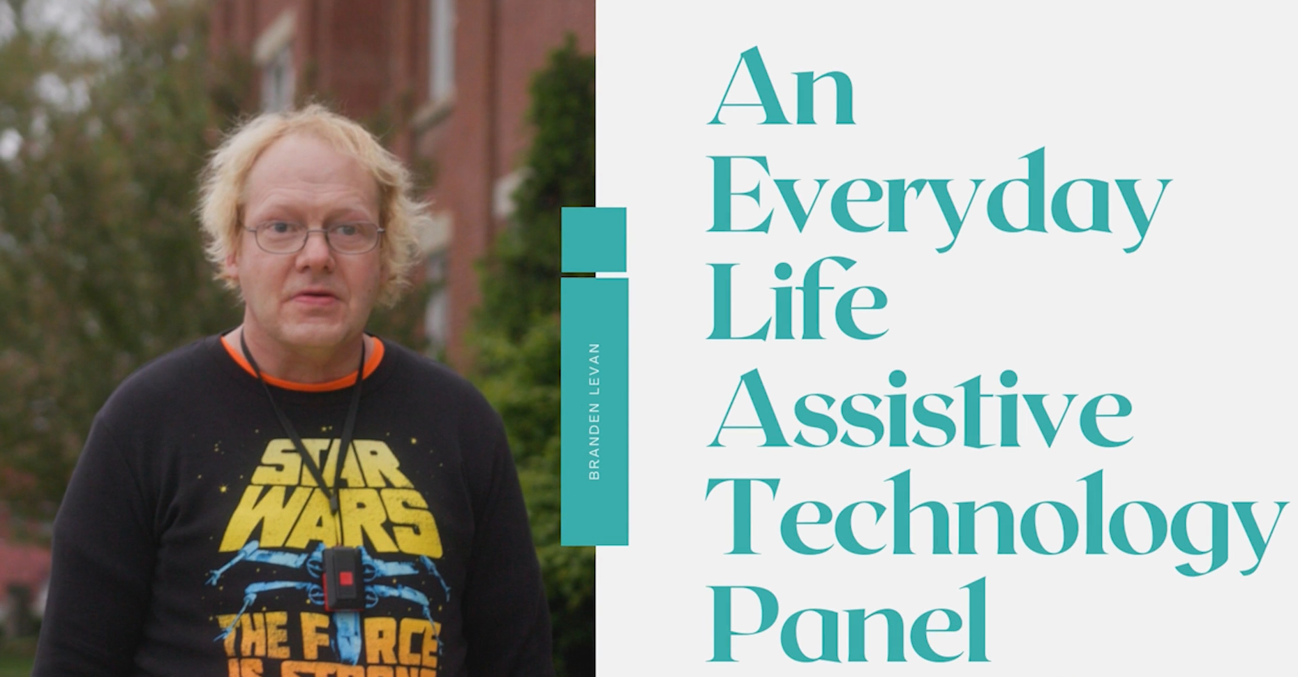 Brandon using assistive technology to gain independence
