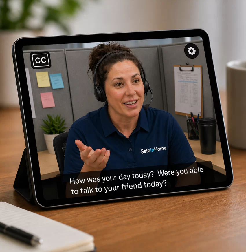 Closed Captioning using SafeinHome